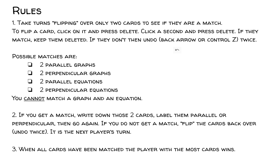 Parallel & Perpendicular Memory Game (5)