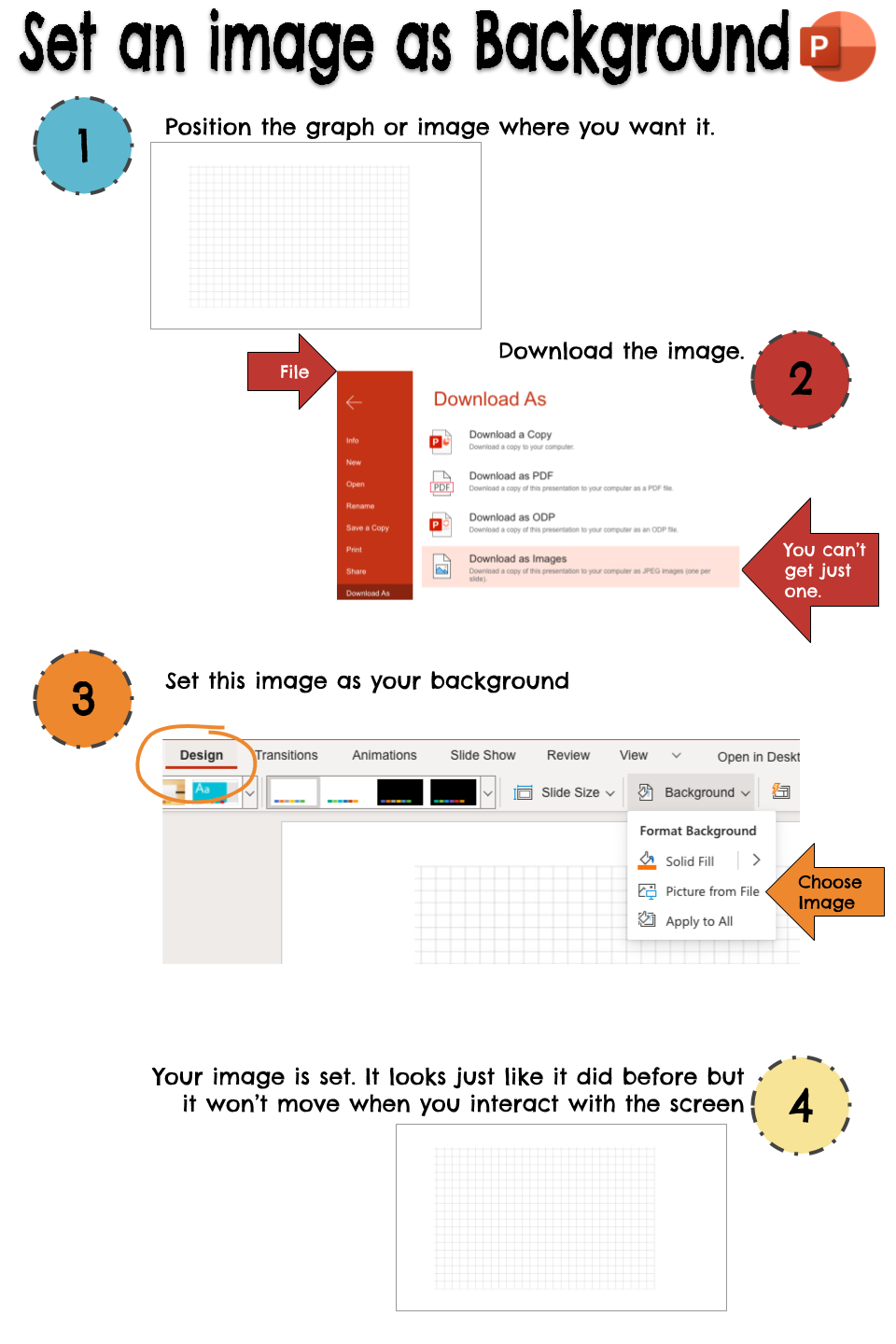 Set an Image as Background infographic PPT