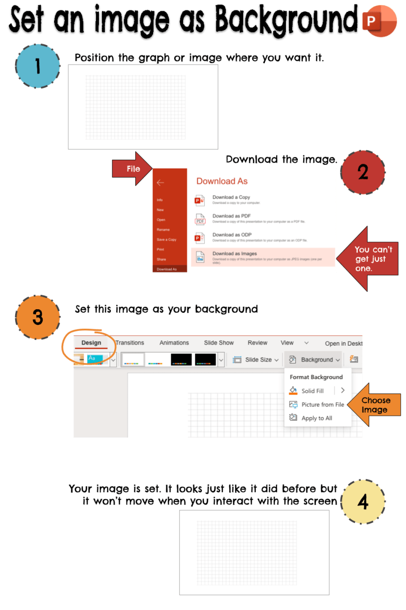 Set an Image as Background infographic PPT