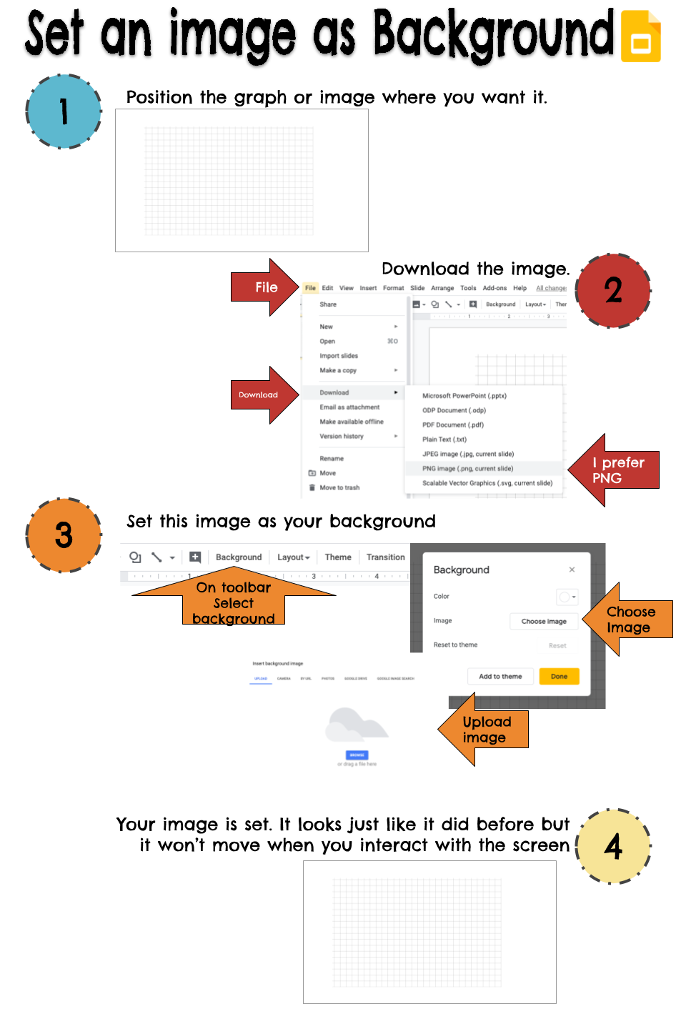 Set an Image as Background infographic Slides